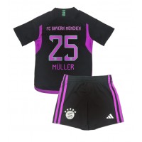 Camisa de time de futebol Bayern Munich Thomas Muller #25 Replicas 2º Equipamento Infantil 2023-24 Manga Curta (+ Calças curtas)